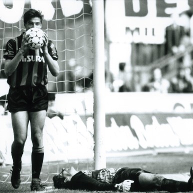 1990-03-18  BIANCHI-PAZZAGLI IM DERBY MILAN-INTER, San Siro, Milano